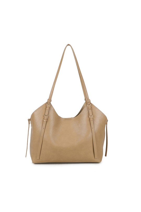 Cabas Maroquinerie Beige GALLANTRY - CHIC AMINI A-8721-1 Efashion Paris