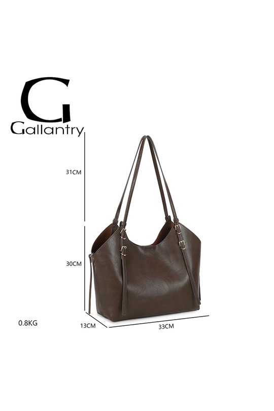 Cabas Maroquinerie Beige GALLANTRY - CHIC AMINI A-8721-1 Efashion Paris