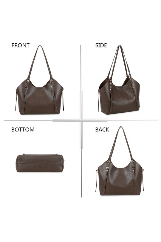 Cabas Maroquinerie Beige GALLANTRY - CHIC AMINI A-8721-1 Efashion Paris