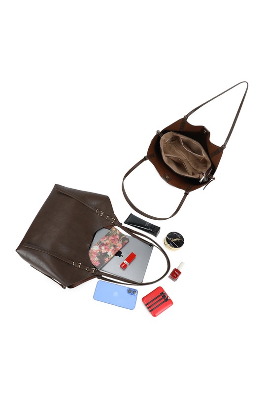 Cabas Maroquinerie Beige GALLANTRY - CHIC AMINI A-8721-1 Efashion Paris