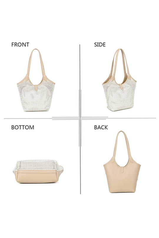 Handbags Bags Beige/brown GALLANTRY - CHIC AMINI A-9154 Efashion Paris