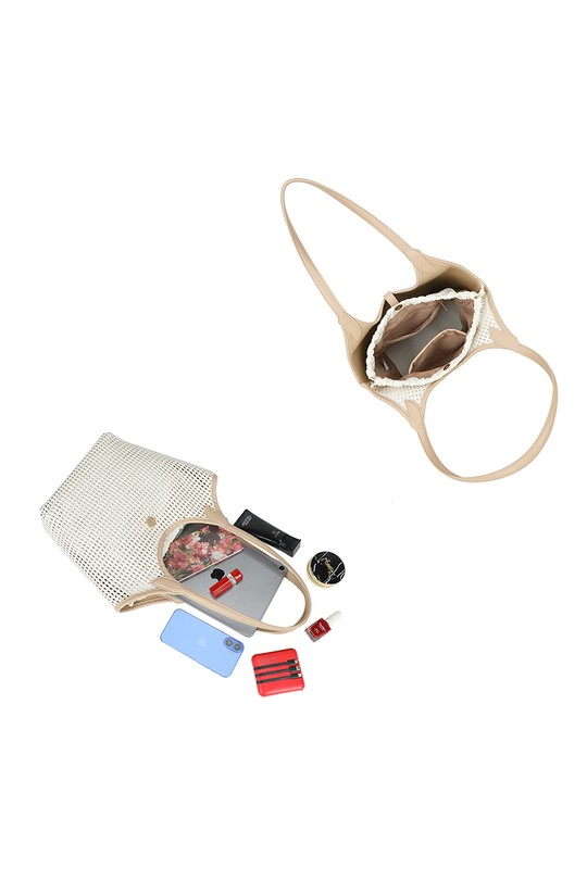 Handbags Bags Beige/brown GALLANTRY - CHIC AMINI A-9154 Efashion Paris