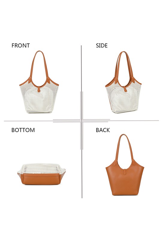 Handbags Bags Beige/brown GALLANTRY - CHIC AMINI A-9154 Efashion Paris