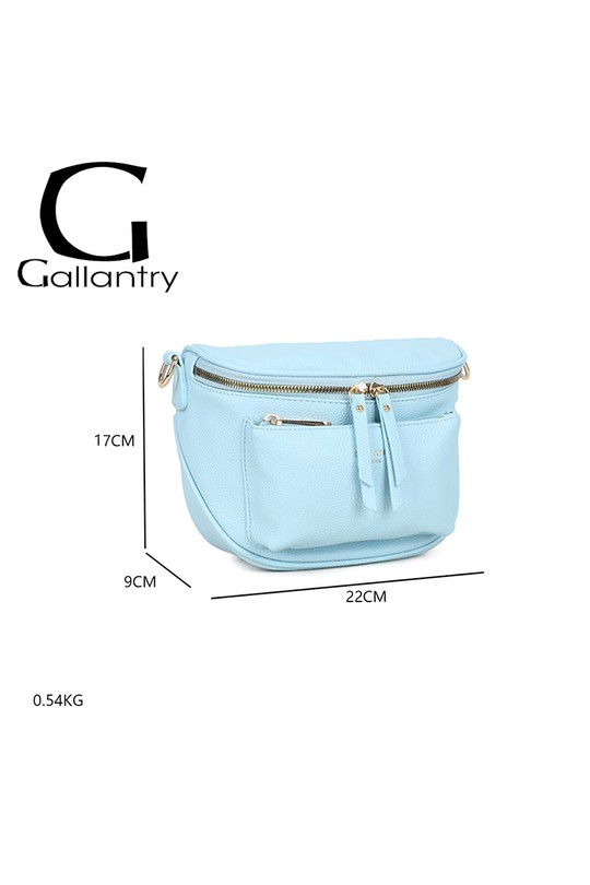 Sacs bananes Maroquinerie Bleu clair GALLANTRY - CHIC AMINI Z-83047 Efashion Paris