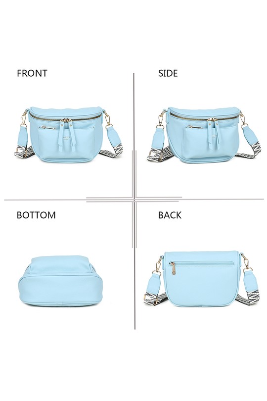 Sacs bananes Maroquinerie Bleu clair GALLANTRY - CHIC AMINI Z-83047 Efashion Paris
