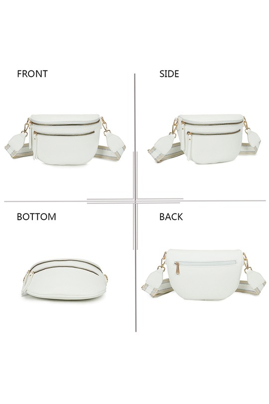 Sacs bananes Maroquinerie Blanc GALLANTRY - CHIC AMINI Z-83051-8 Efashion Paris