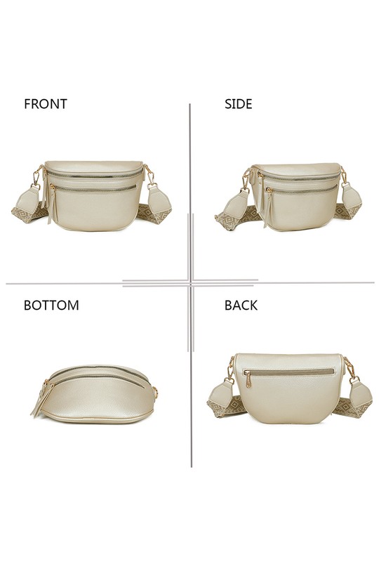 Sacs bananes Maroquinerie Blanc GALLANTRY - CHIC AMINI Z-83051-8 Efashion Paris