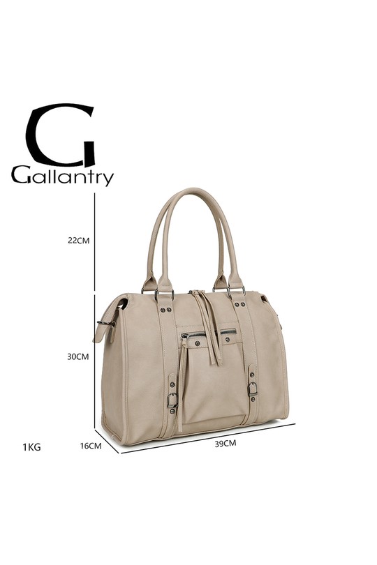 Cabas Maroquinerie Café GALLANTRY - CHIC AMINI R-1979-3 Efashion Paris