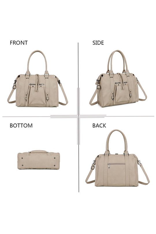Cabas Maroquinerie Café GALLANTRY - CHIC AMINI R-1979-3 Efashion Paris