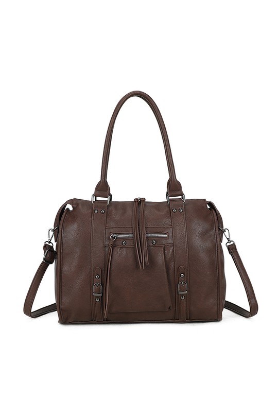 Cabas Maroquinerie Café GALLANTRY - CHIC AMINI R-1979-3 Efashion Paris