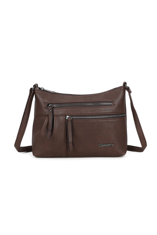 Sacs à bandoulière Maroquinerie Café GALLANTRY - CHIC AMINI Z-5103 Efashion Paris
