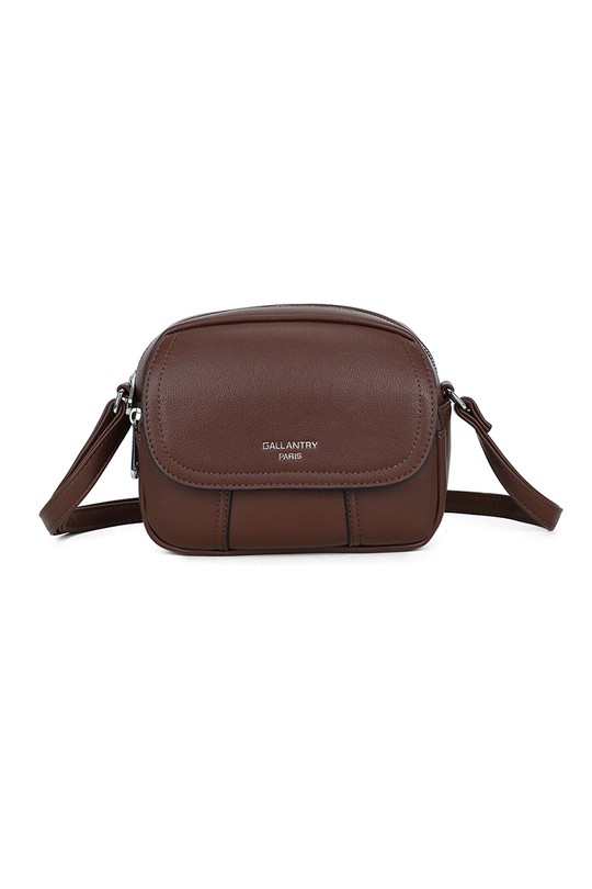 Sacs à bandoulière Maroquinerie Café GALLANTRY - CHIC AMINI KJ-62004 Efashion Paris