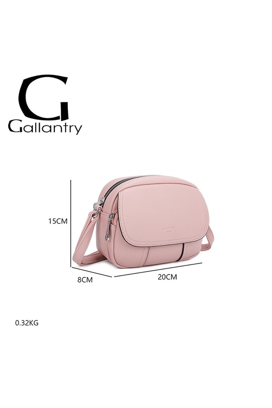 Sacs à bandoulière Maroquinerie Café GALLANTRY - CHIC AMINI KJ-62004 Efashion Paris