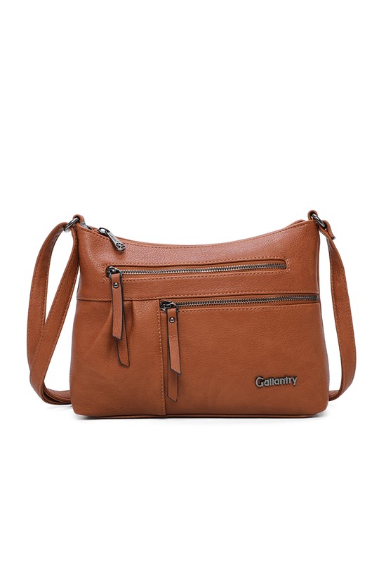 Sacs à bandoulière Maroquinerie Café GALLANTRY - CHIC AMINI Z-5103 Efashion Paris