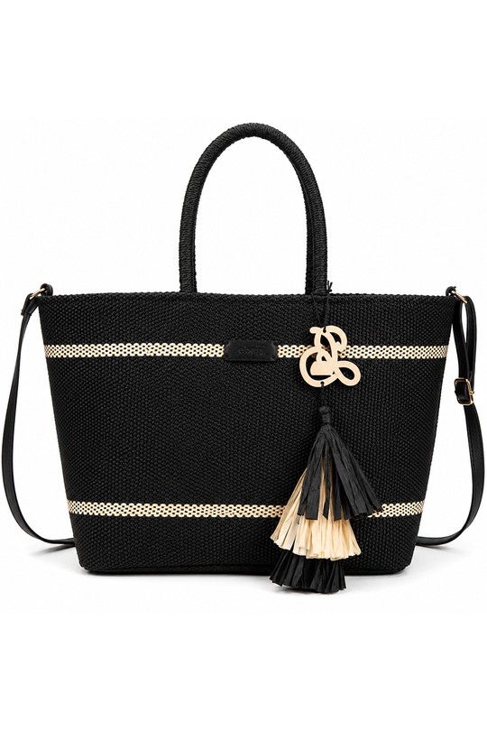 Cabas Maroquinerie Noir GALLANTRY - CHIC AMINI 26-260136 Efashion Paris