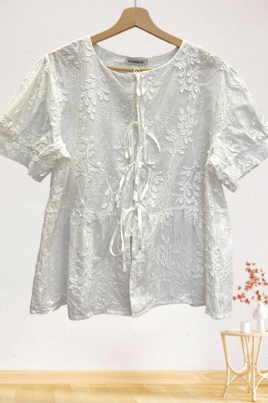 Gilets Femme Blanc Sun Love 1807 Efashion Paris