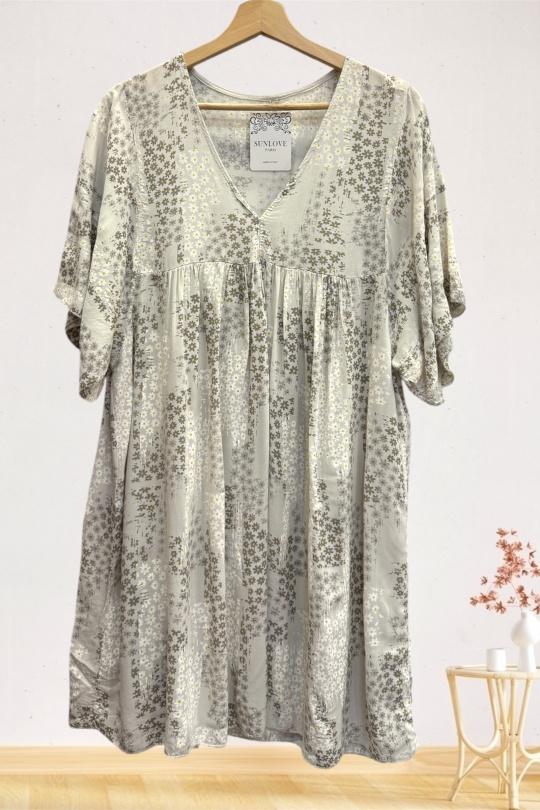 Robes mi-longues Femme Beige Sun Love 22009 Efashion Paris