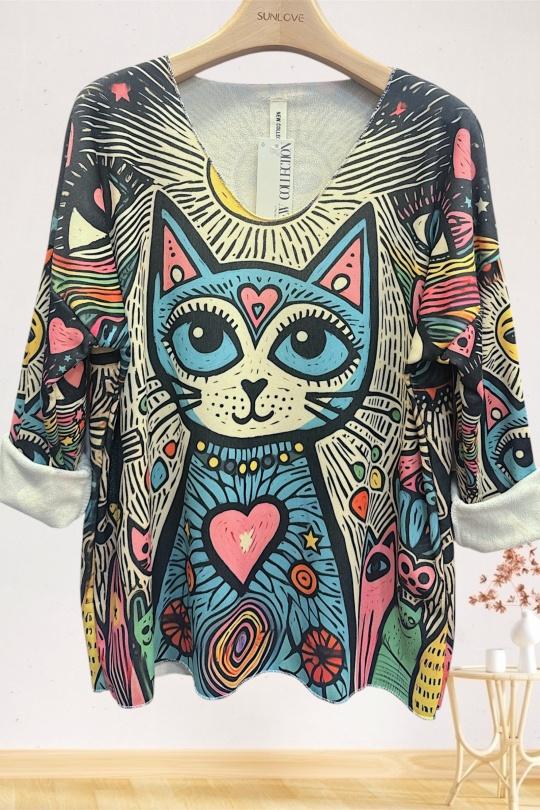 Tops Femme Multicolore Sun Love 20833-DESSIN 3 Efashion Paris