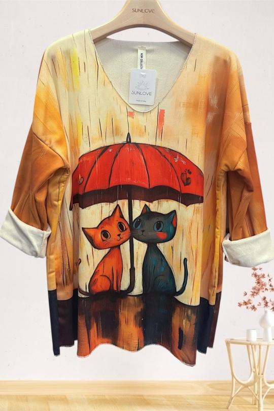 Tops Femme Multicolore Sun Love 20833-DESSIN 4 Efashion Paris