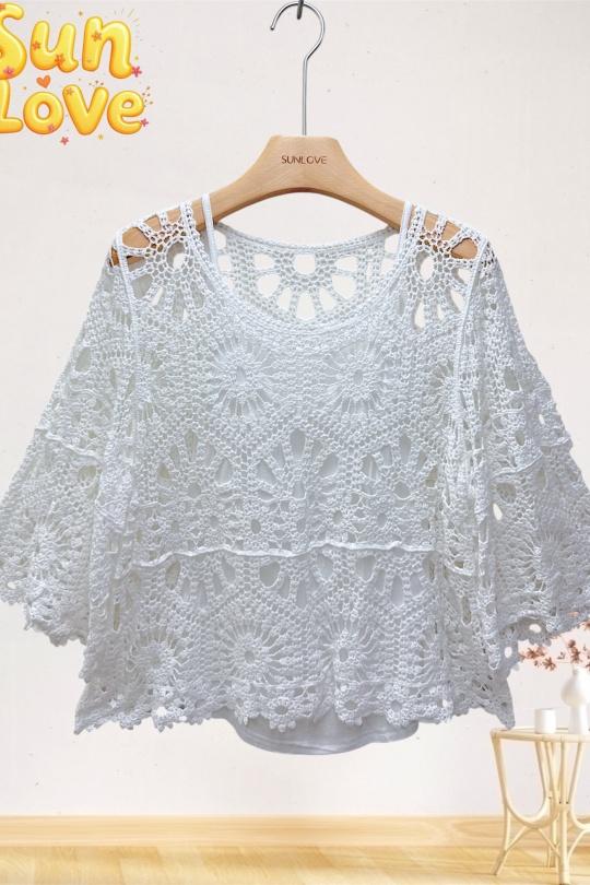 Tops Femme Bleu ciel Sun Love 662 Efashion Paris