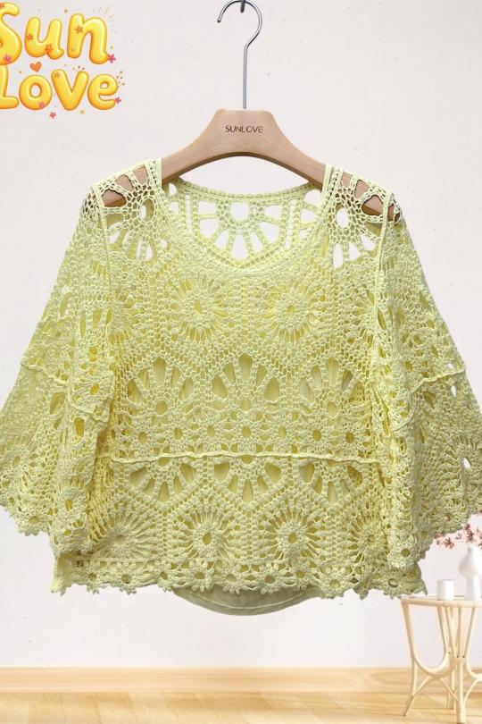 Tops Femme Bleu ciel Sun Love 662 Efashion Paris