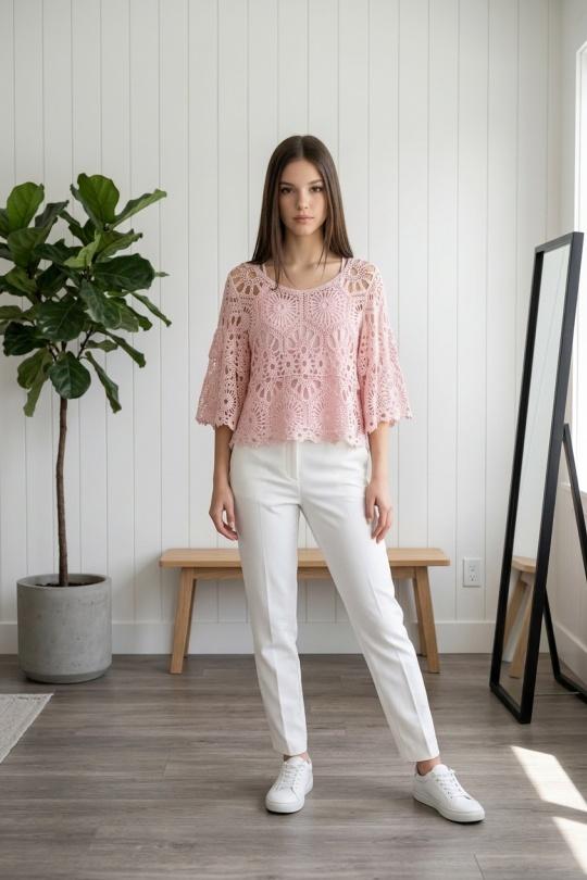 Tops Femme Bleu ciel Sun Love 662 Efashion Paris