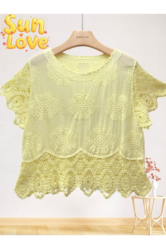 Tops Femme Blanc Sun Love 698 Efashion Paris