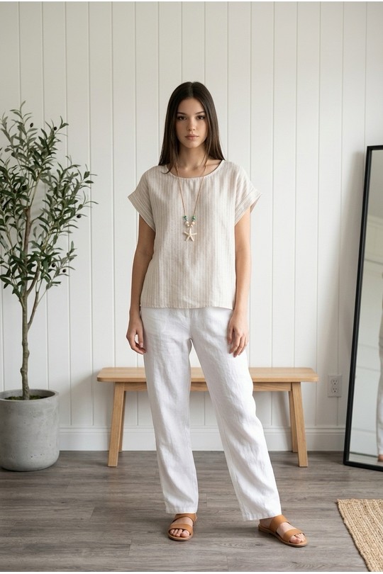 Tops Femme Beige Sun Love 26178 Efashion Paris