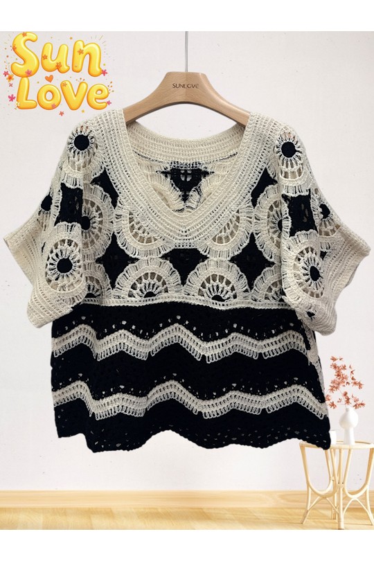 Tops Femme Bleu ciel Sun Love 8919 Efashion Paris