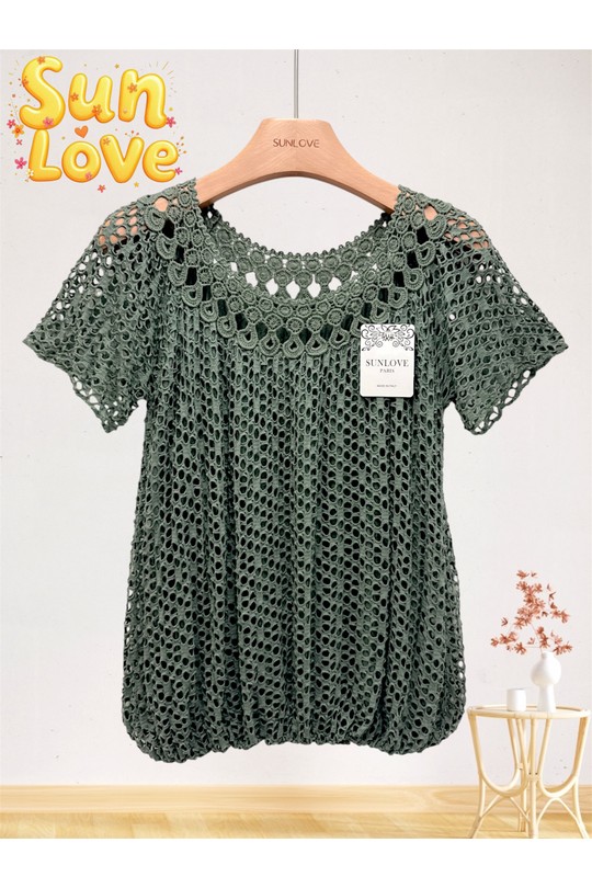 Top Donna Yellow Sun Love 9250 Efashion Paris