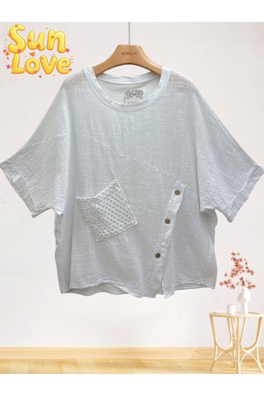 Top Donna White Sun Love 25640 Efashion Paris