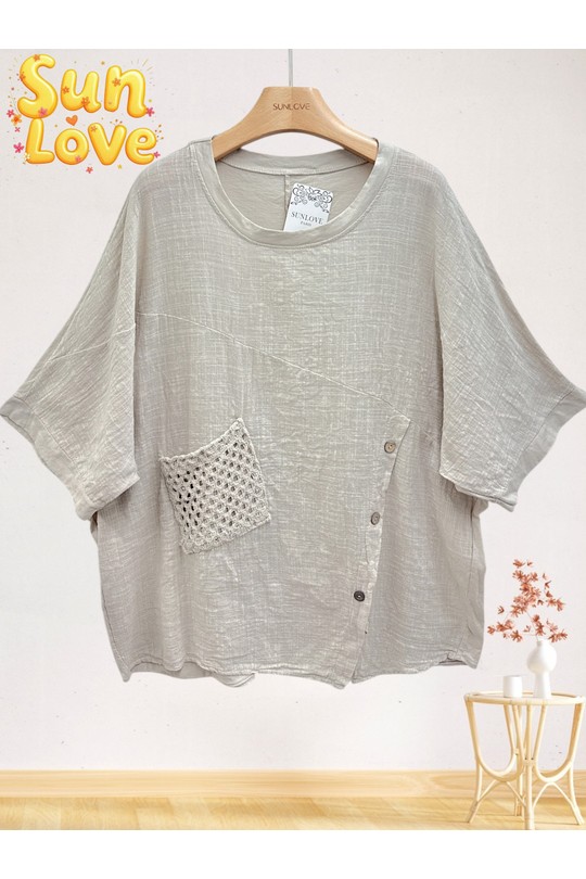 Top Donna White Sun Love 25640 Efashion Paris