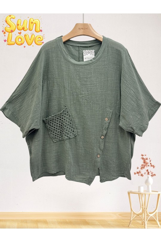 Top Donna White Sun Love 25640 Efashion Paris