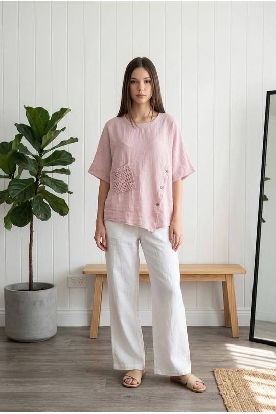 Top Donna White Sun Love 25640 Efashion Paris