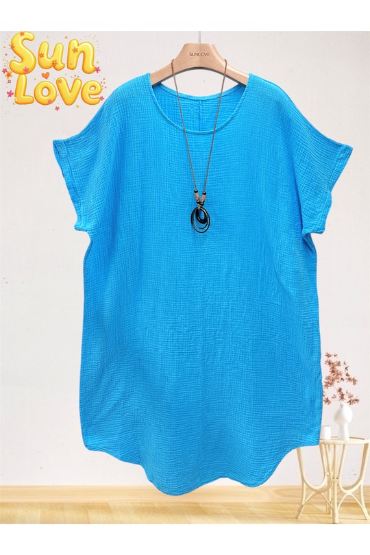 Robes mi-longues Femme Cyan Sun Love 9399 Efashion Paris