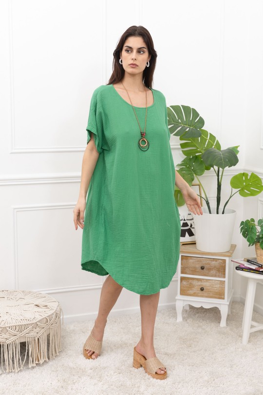 Robes mi-longues Femme Cyan Sun Love 9399 Efashion Paris