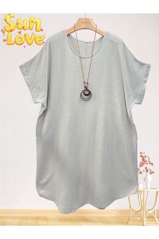 Robes mi-longues Femme Cyan Sun Love 9399 Efashion Paris