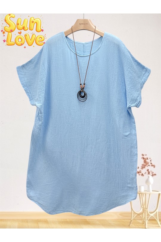 Robes mi-longues Femme Cyan Sun Love 9399 Efashion Paris