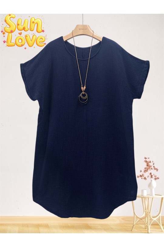 Robes mi-longues Femme Cyan Sun Love 9399 Efashion Paris