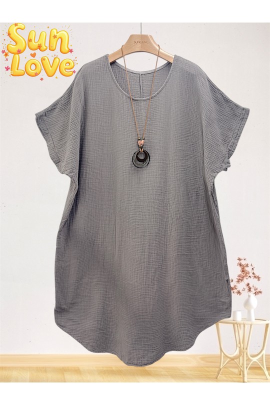 Robes mi-longues Femme Cyan Sun Love 9399 Efashion Paris