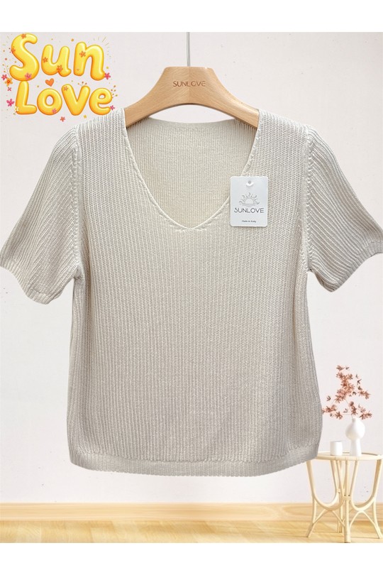 Maglioni Donna Beige Sun Love 25076 Efashion Paris