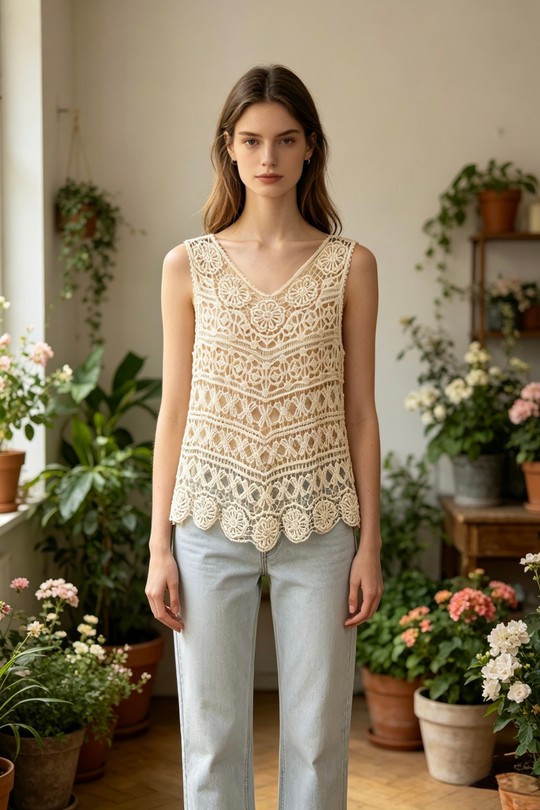 Débardeurs Femme Blanc Sun Love 5122 Efashion Paris