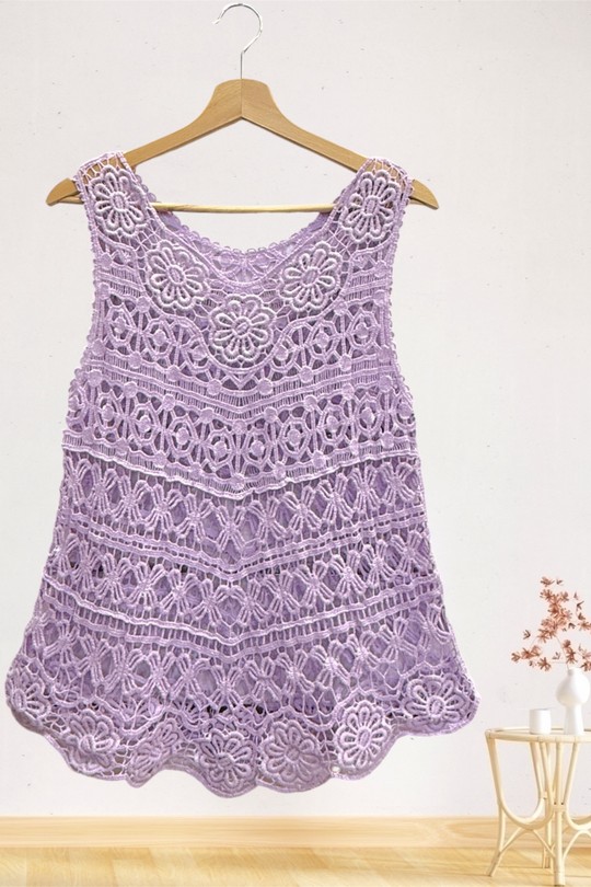 Débardeurs Femme Blanc Sun Love 5122 Efashion Paris