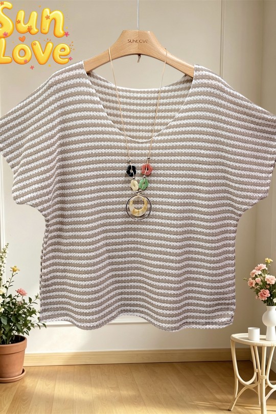Tops Femme Rose Sun Love 0938 Efashion Paris