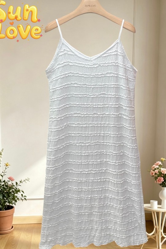 Robes mi-longues Femme Beige Sun Love 229-1 Efashion Paris