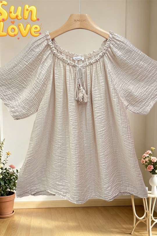 Blouses Femme Beige Sun Love 26275 Efashion Paris