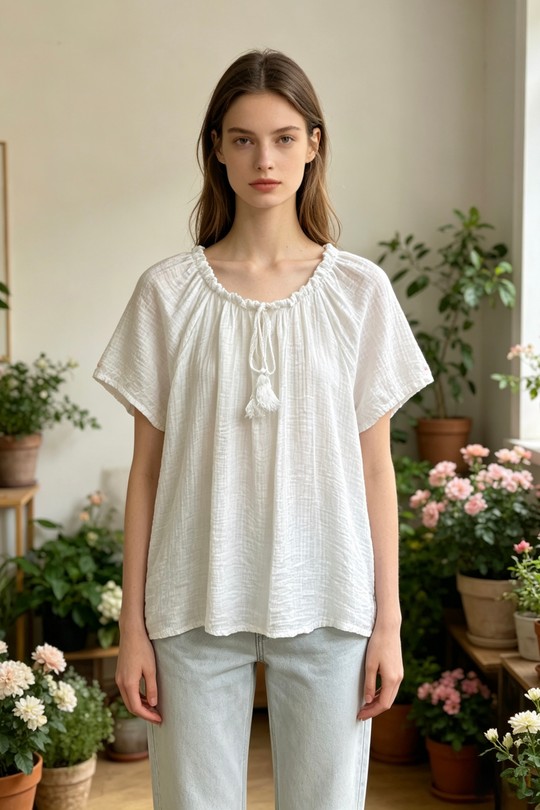 Blouses Femme Beige Sun Love 26275 Efashion Paris