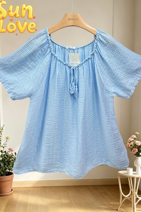 Blouses Femme Beige Sun Love 26275 Efashion Paris