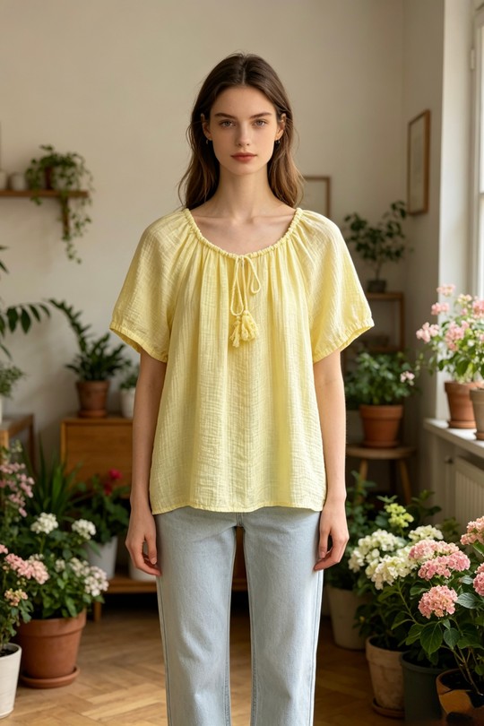 Blouses Femme Beige Sun Love 26275 Efashion Paris