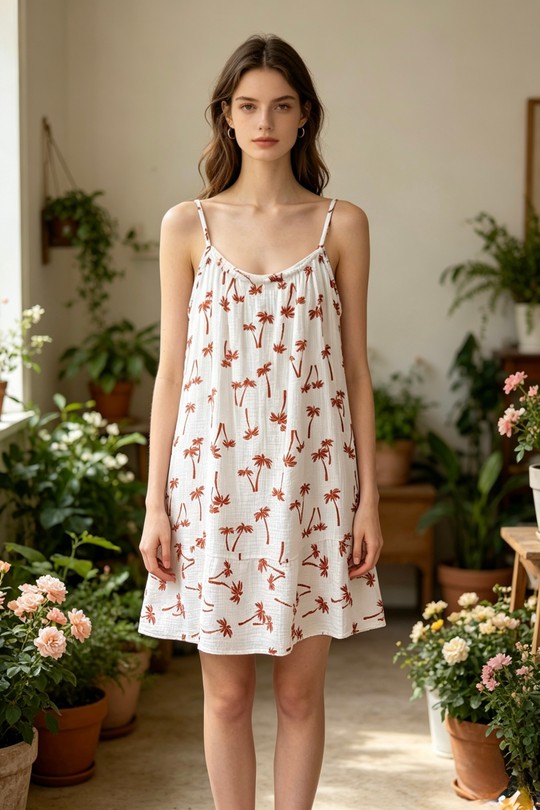 Robes courtes Femme Orange Sun Love 25538PALMIER Efashion Paris